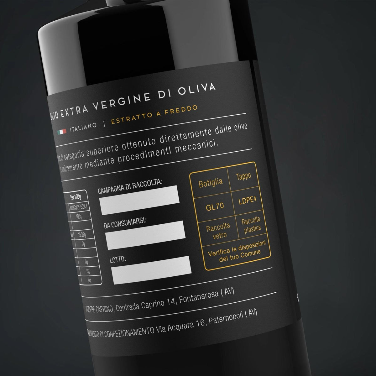 500 ml – Olio Extravergine di Oliva Ravece Monovarietale Biologico – Campagna 2025/2026